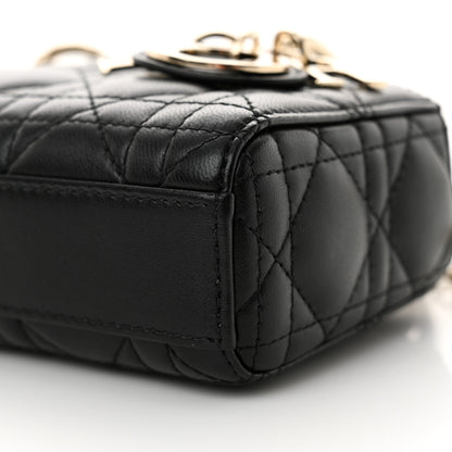 Christian Dior Lambskin Cannage Micro Lady D-Joy Black 10 of 13