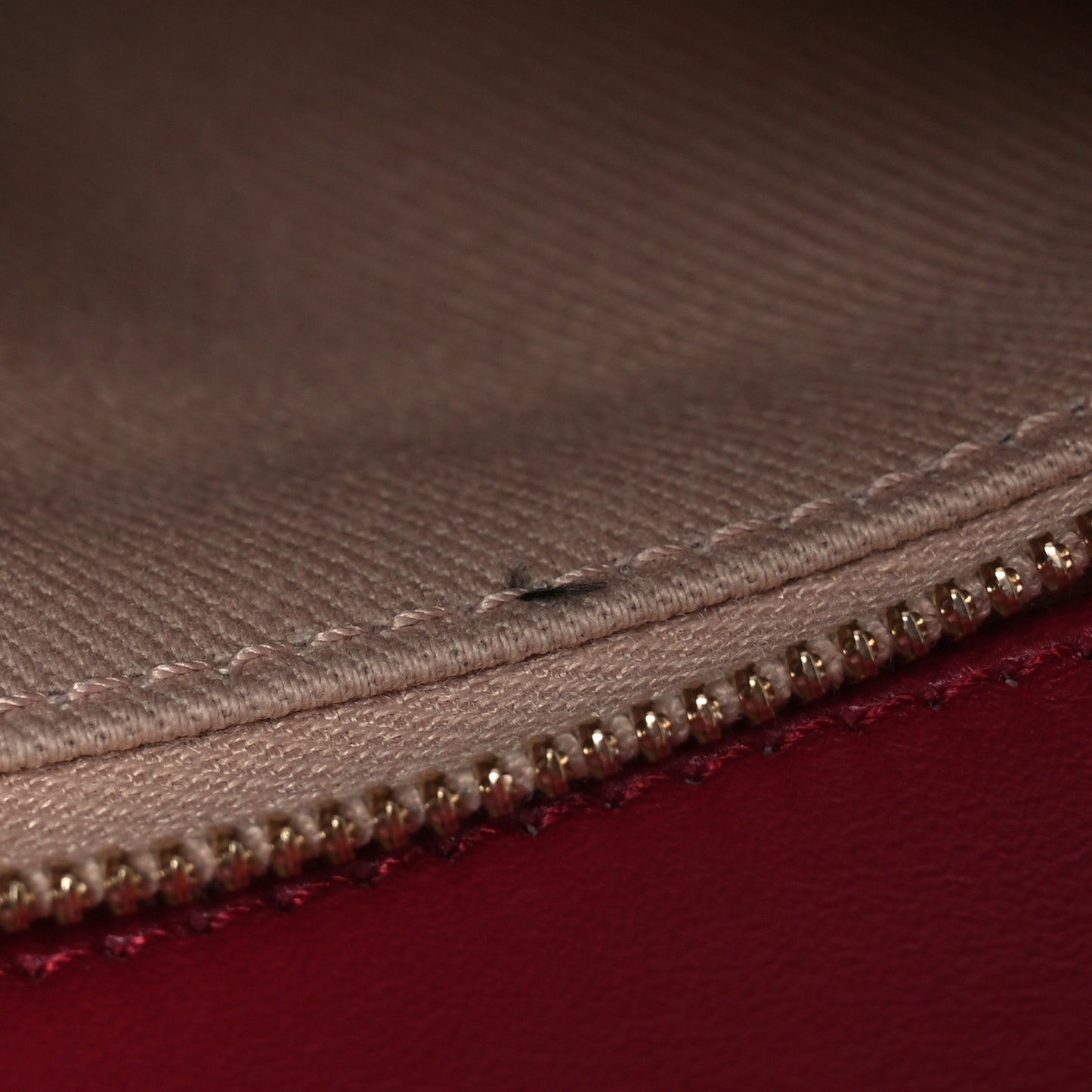 Calfskin Chevron Stitched Small Coco Flap Bag Red