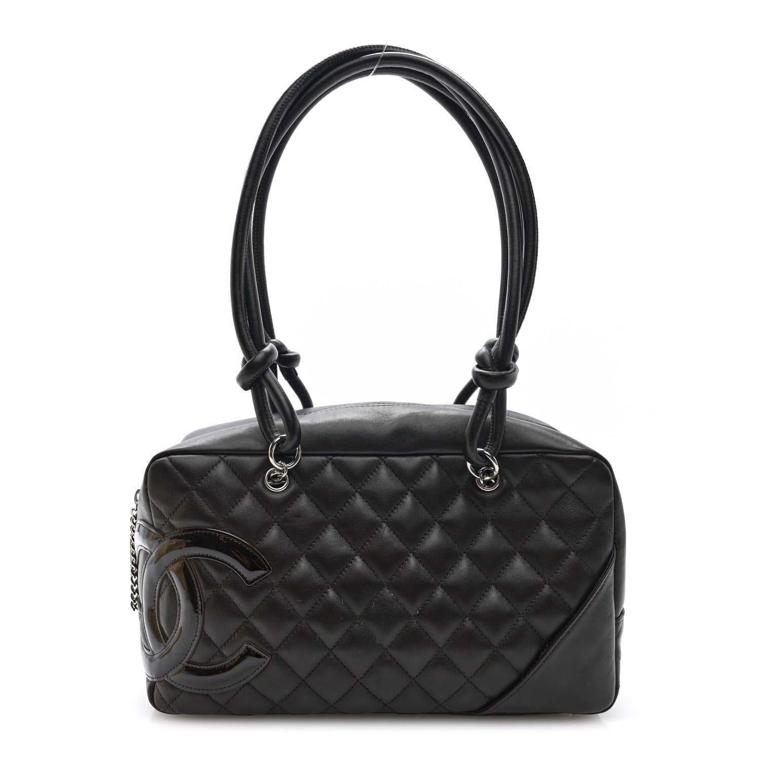 Chanel Calfskin Quilted Large Cambon Bowler Brown 1 of 10