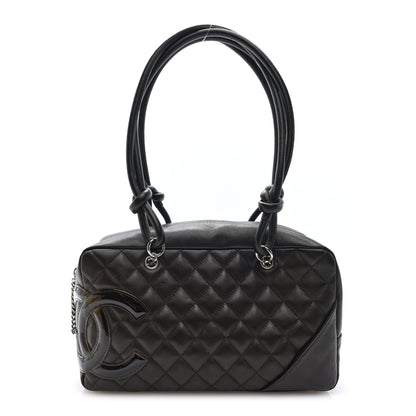 Chanel Calfskin Quilted Large Cambon Bowler Brown 1 of 10