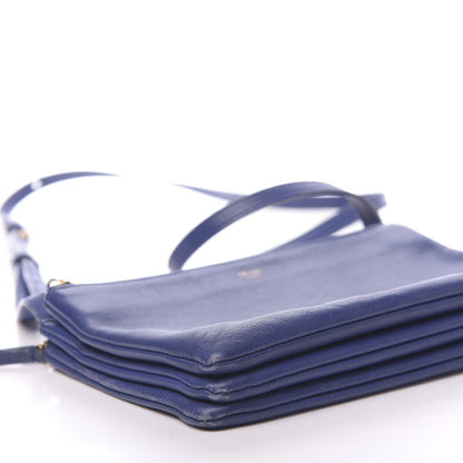 Celine Lambskin Small Trio Crossbody Bag Indigo 14 of 17