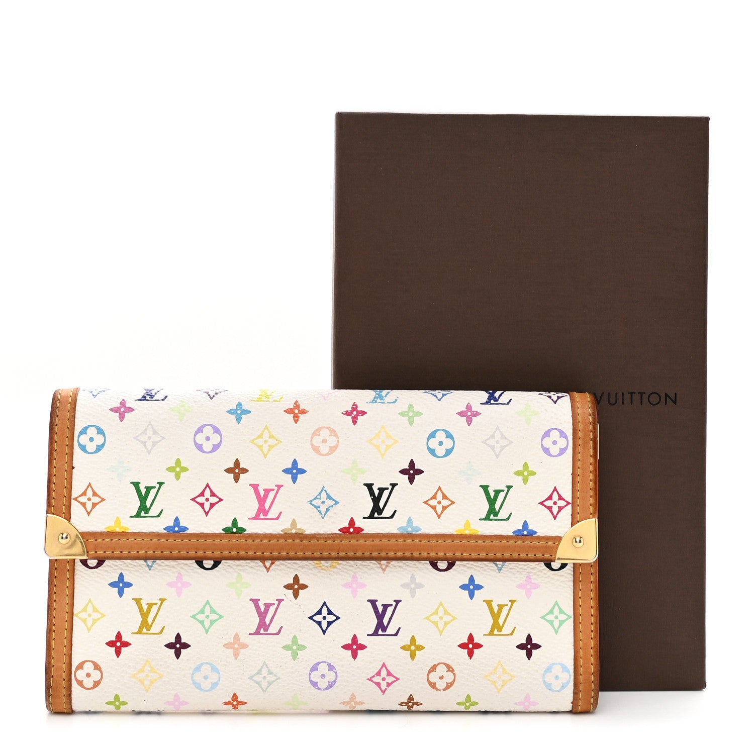 Louis Vuitton Monogram Multicolor Porte Tresor International Wallet White 10 of 10