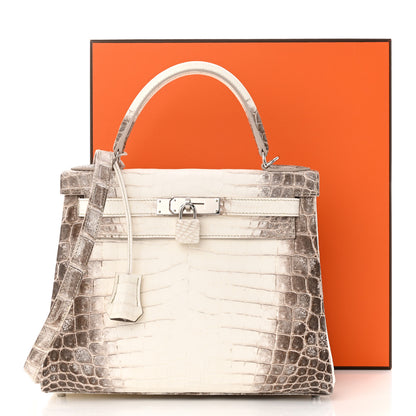 Hermes Matte Niloticus Crocodile Himalaya Kelly Retourne 28 White 12 of 12