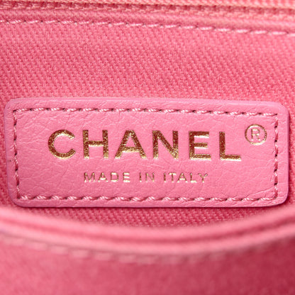 Chanel Caviar Lizard Embossed Quilted Mini Coco Handle Flap Pink 7 of 13