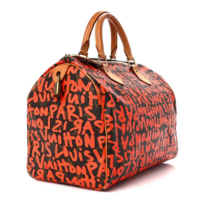 Louis Vuitton Monogram Graffiti Speedy 30 Orange 3 of 11