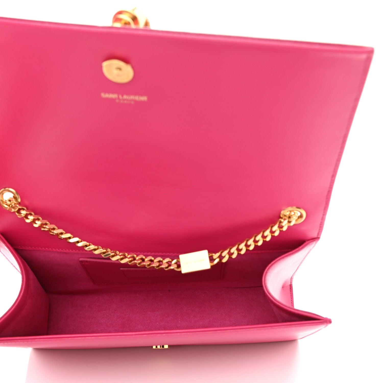 Saint Laurent Smooth Calfskin Medium Classic Monogram Kate Tassel Satchel Fuchsia 5 of 15