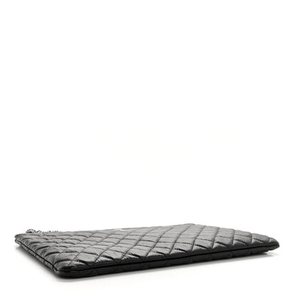 Chanel Aged Calfskin Quilted Large Tassel Cosmetic Case Black 4 of 8