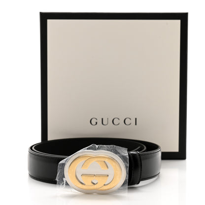 Gucci Calfskin Interlocking G Belt 85 34 Black 6 of 6