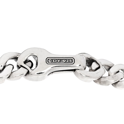 David Yurman Sterling Silver Black Diamond 8mm Curb Chain Bracelet 3 of 3