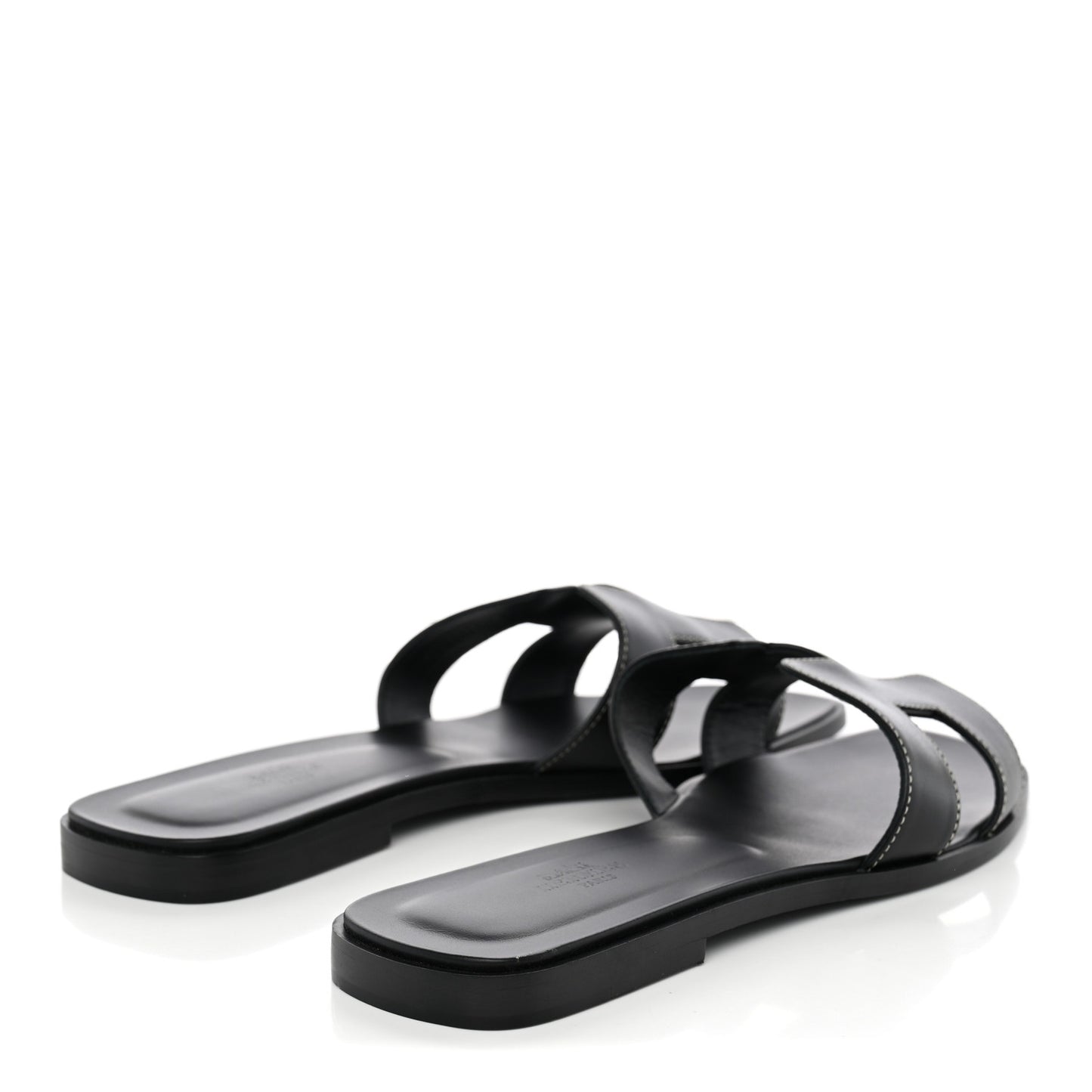 Box Calfskin Oran Sandals 41 Black