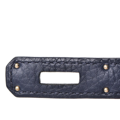 Hermes Taurillon Clemence Birkin 35 Bleu Saphir 26 of 38