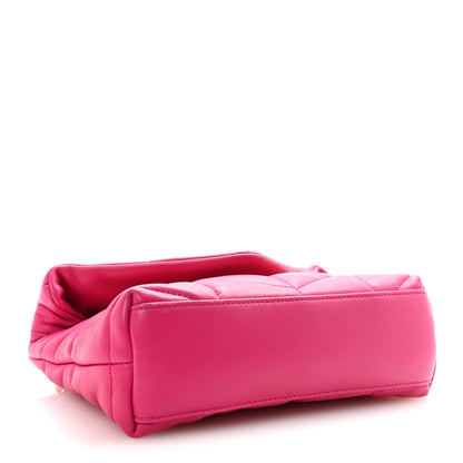 Saint Laurent Lambskin Quilted Toy Loulou Puffer Monogram Chain Satchel Bubblegum 4 of 10