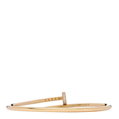 Cartier 18K Yellow Gold Diamond Small Juste Un Clou Bracelet 16 2 of 4