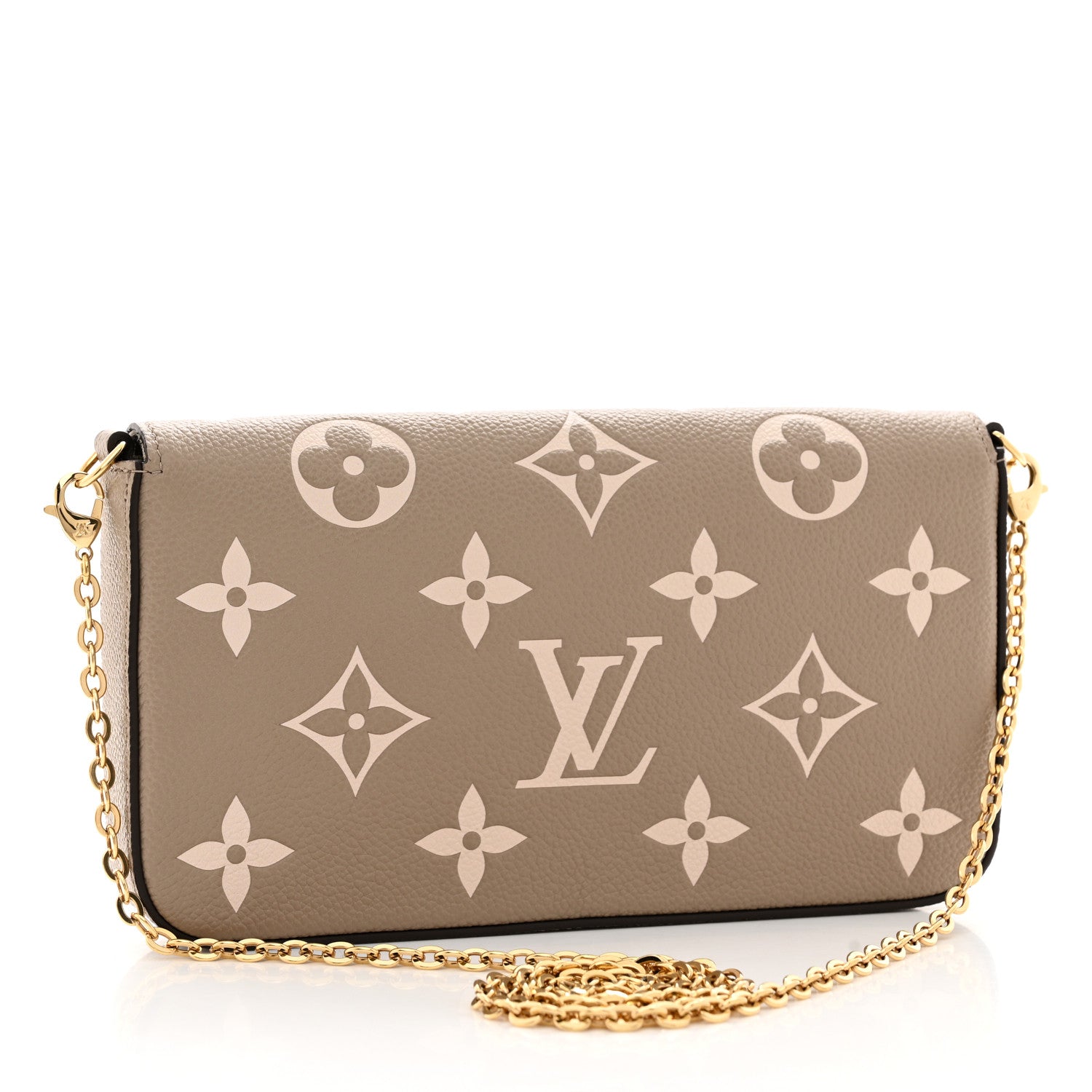 Louis Vuitton Empreinte Monogram Giant Felicie Pochette Tourterelle Creme 4 of 9