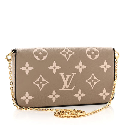 Louis Vuitton Empreinte Monogram Giant Felicie Pochette Tourterelle Creme 4 of 9