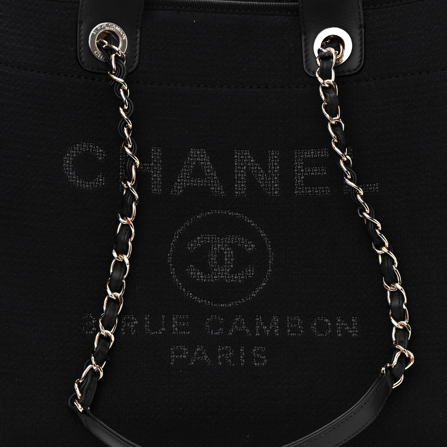 Chanel Mixed Fibers Medium Deauville Tote Black 9 of 11