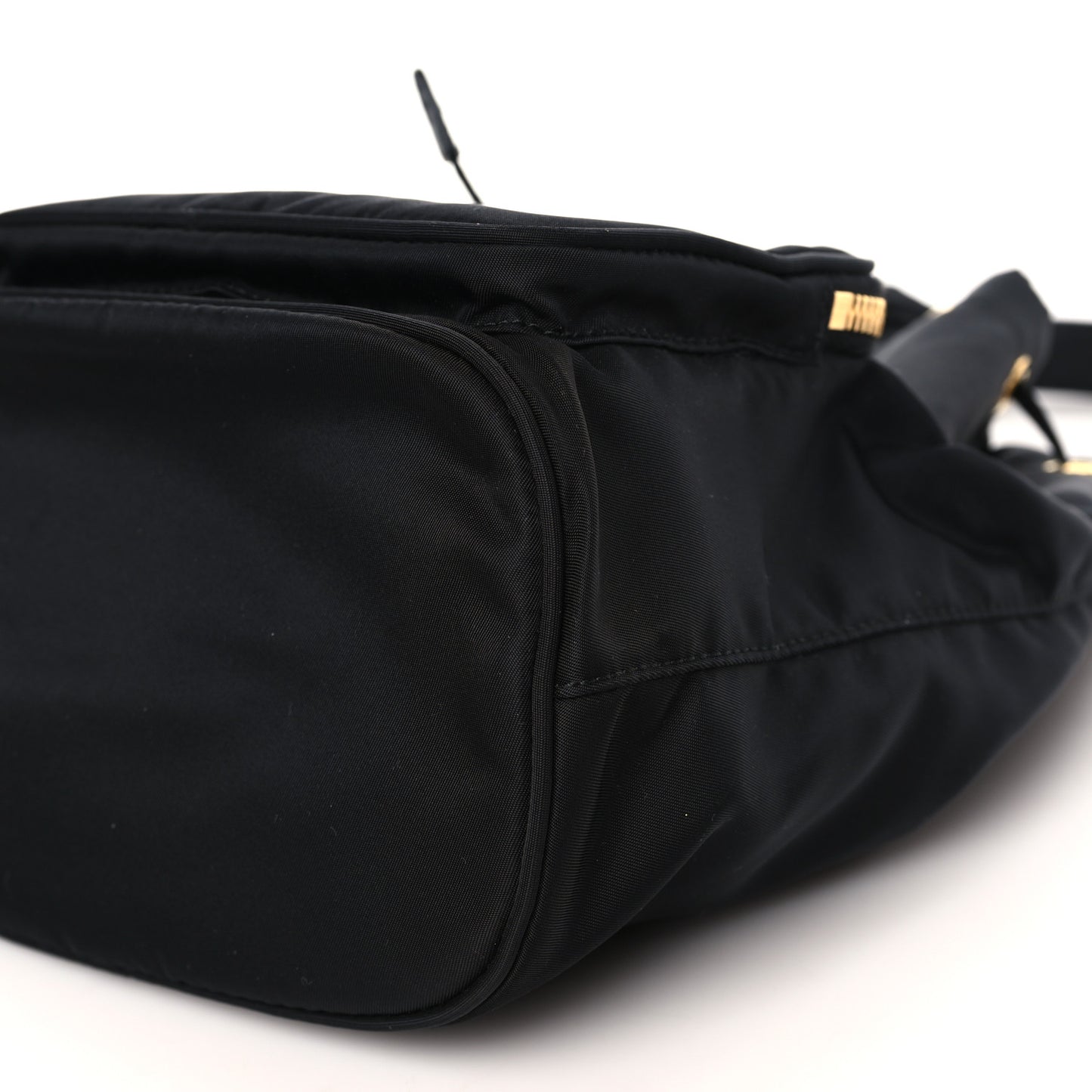 Re-Nylon Saffiano Duet Bucket Crossbody Bag Black