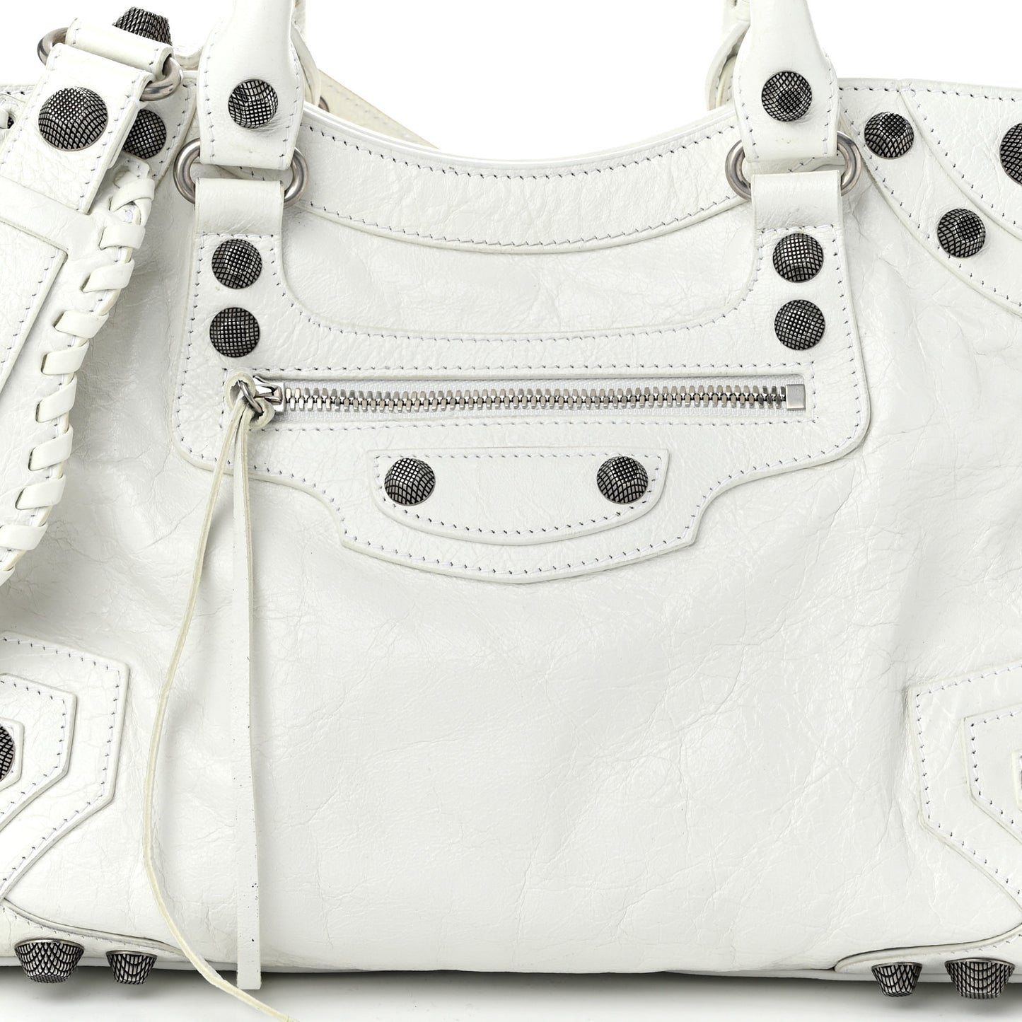 Agneau Arena Neo Cagole City Handbag Optic White