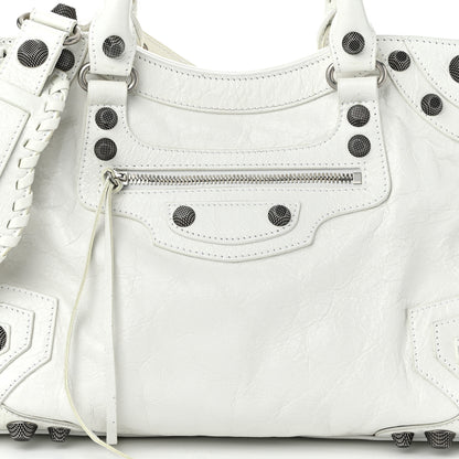 Balenciaga Agneau Arena Neo Cagole City Handbag Optic White 9 of 14