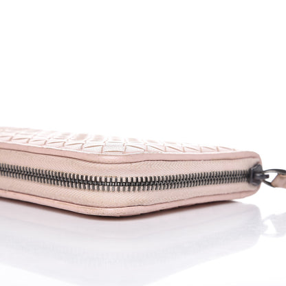 Bottega Veneta Nappa Intrecciato Zip Around Wallet Lotus 11 of 14
