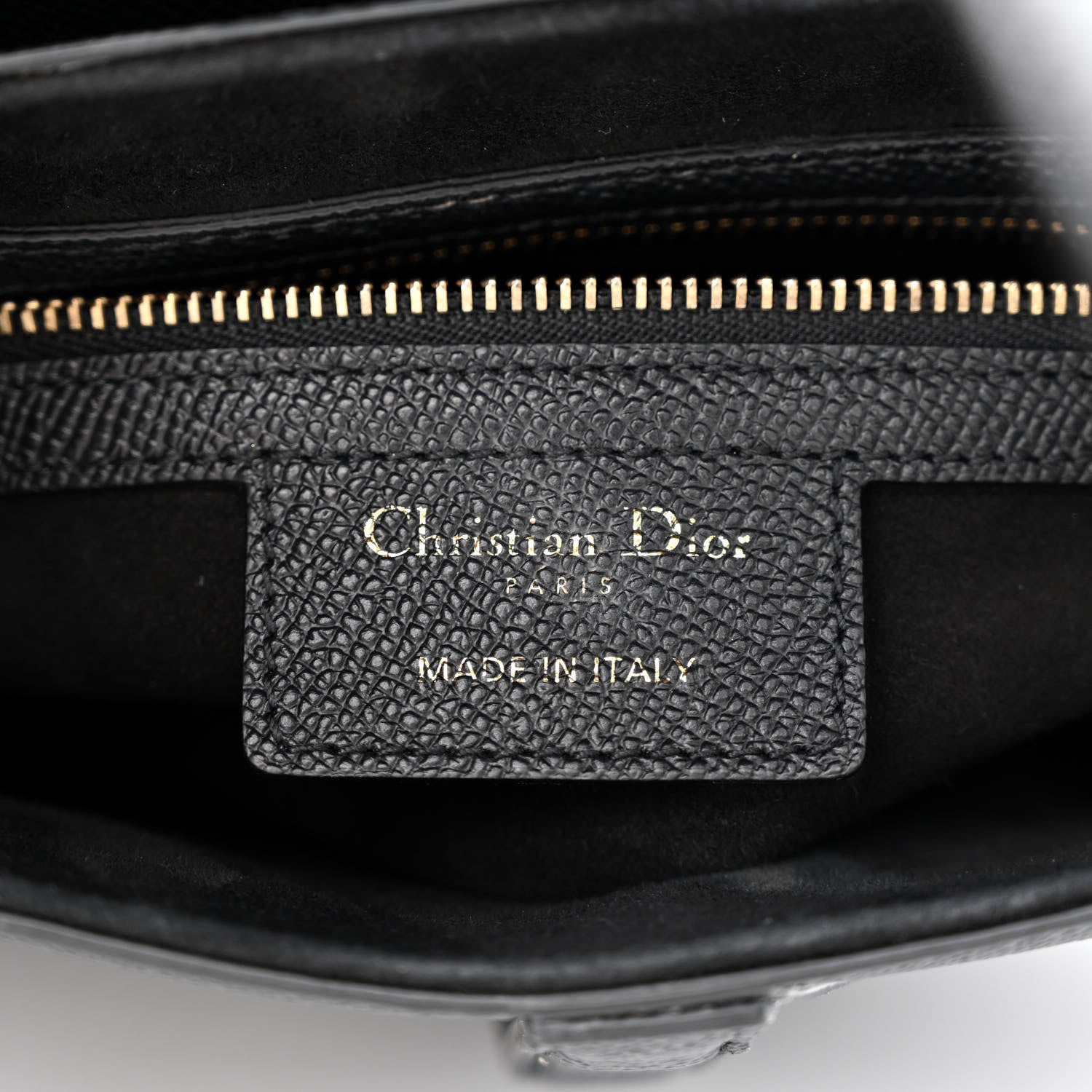 Christian Dior Grained Calfskin Saddle Bag Black 6 of 12