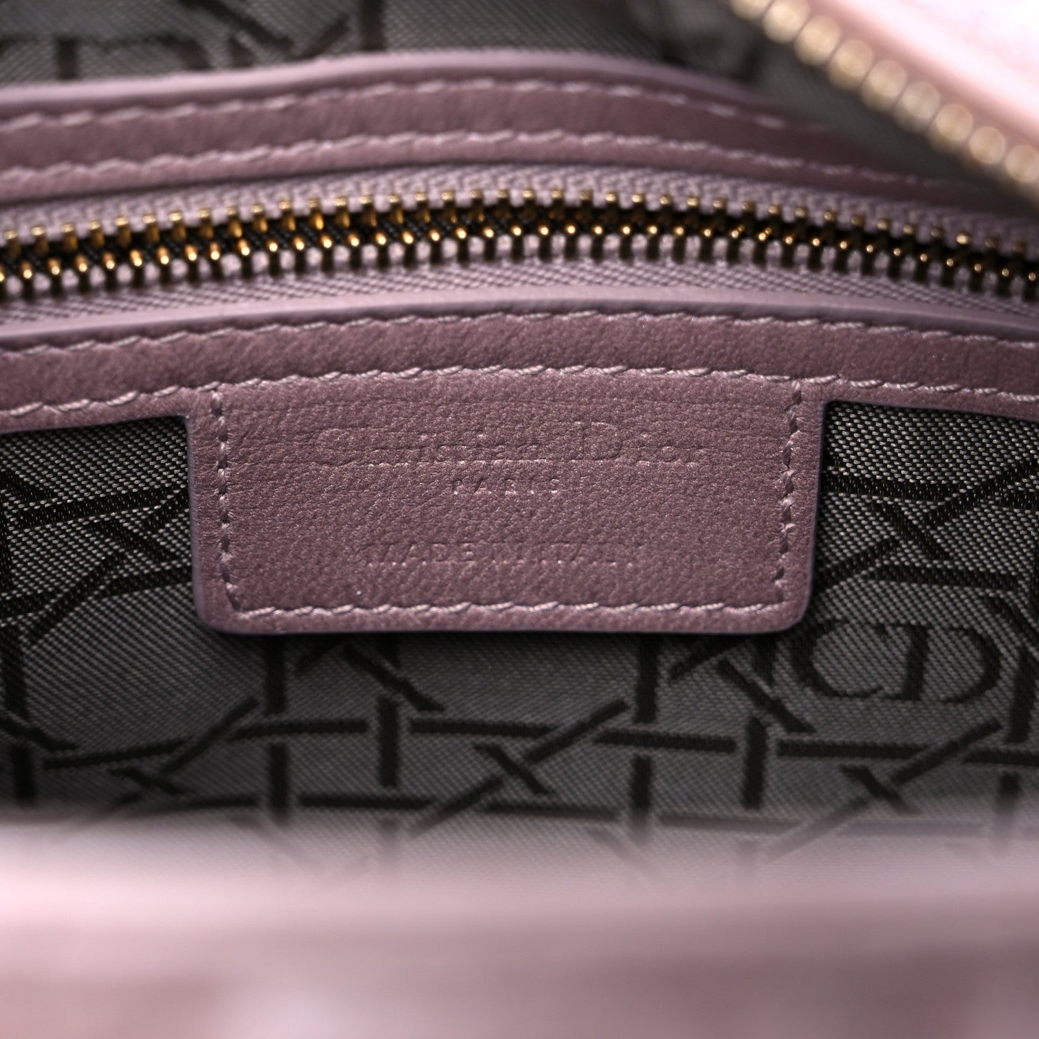 Christian Dior Pearly Lambskin Cannage Medium Lady Dior Lotus 5 of 8
