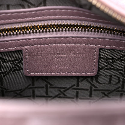 Christian Dior Pearly Lambskin Cannage Medium Lady Dior Lotus 5 of 8