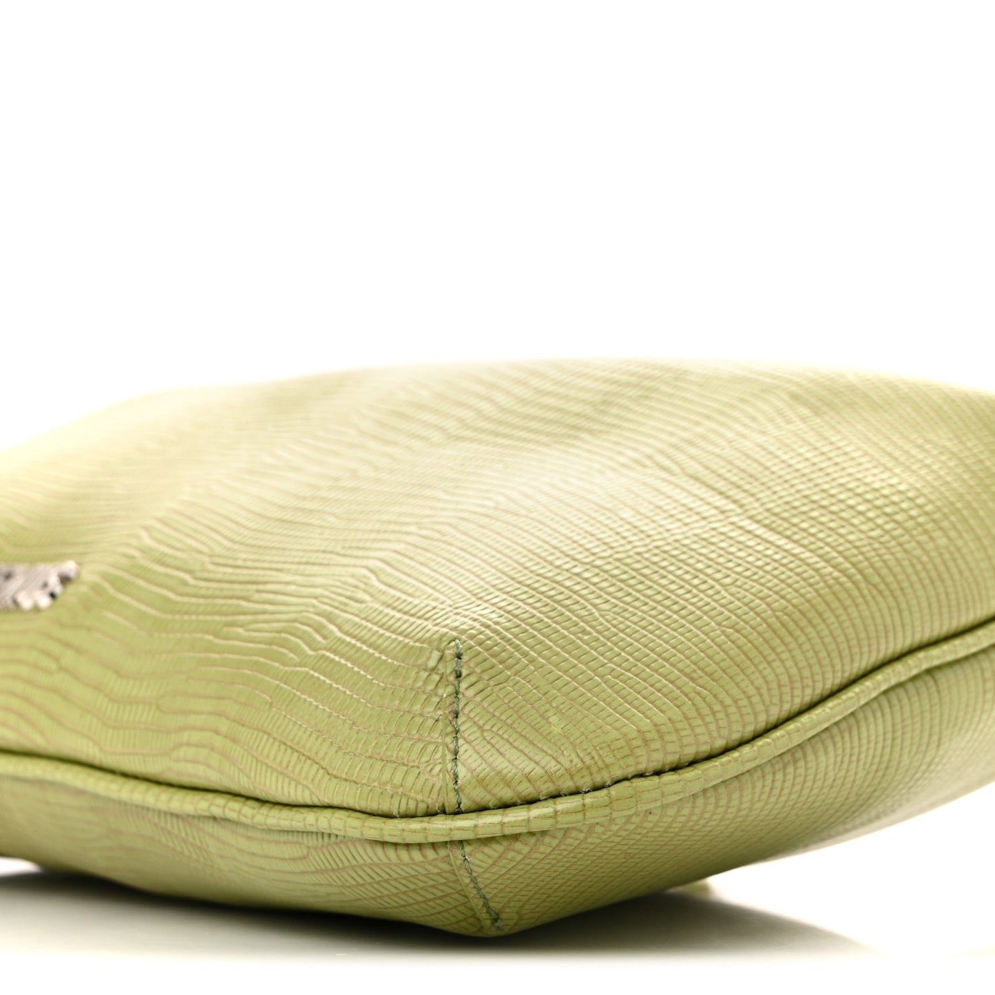 Calfskin Lizard Embossed Le Bious Perle Large Green
