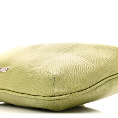 Jacquemus Calfskin Lizard Embossed Le Bious Perle Large Green 10 of 11
