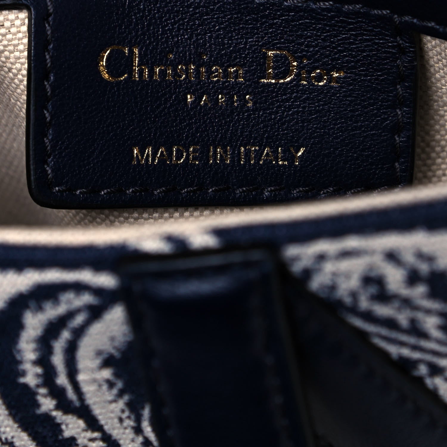 Christian Dior Canvas Reverse Embroidered Toile De Jouy Saddle Bag Blue 7 of 9
