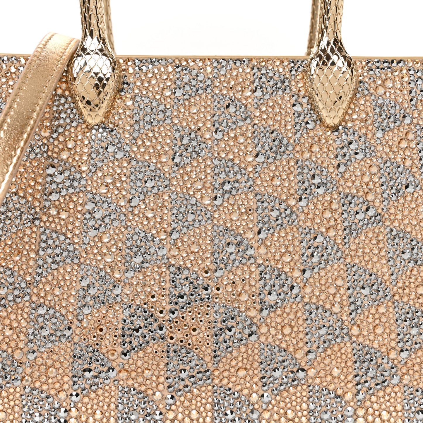 Calla Crystal Serpenti Duo Top Handle Bag Gold Silver