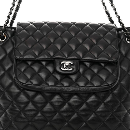 Chanel Calfskin Quilted Flap Tote Black 8 of 10
