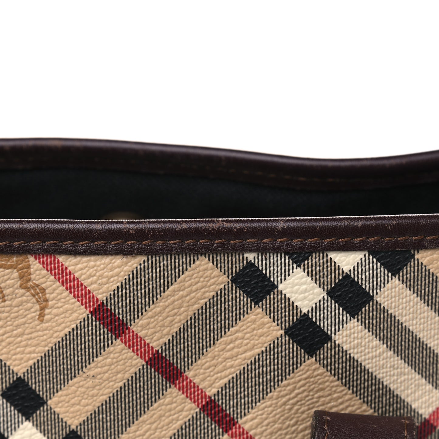 Haymarket Check Studded Large Tote Chocolate
