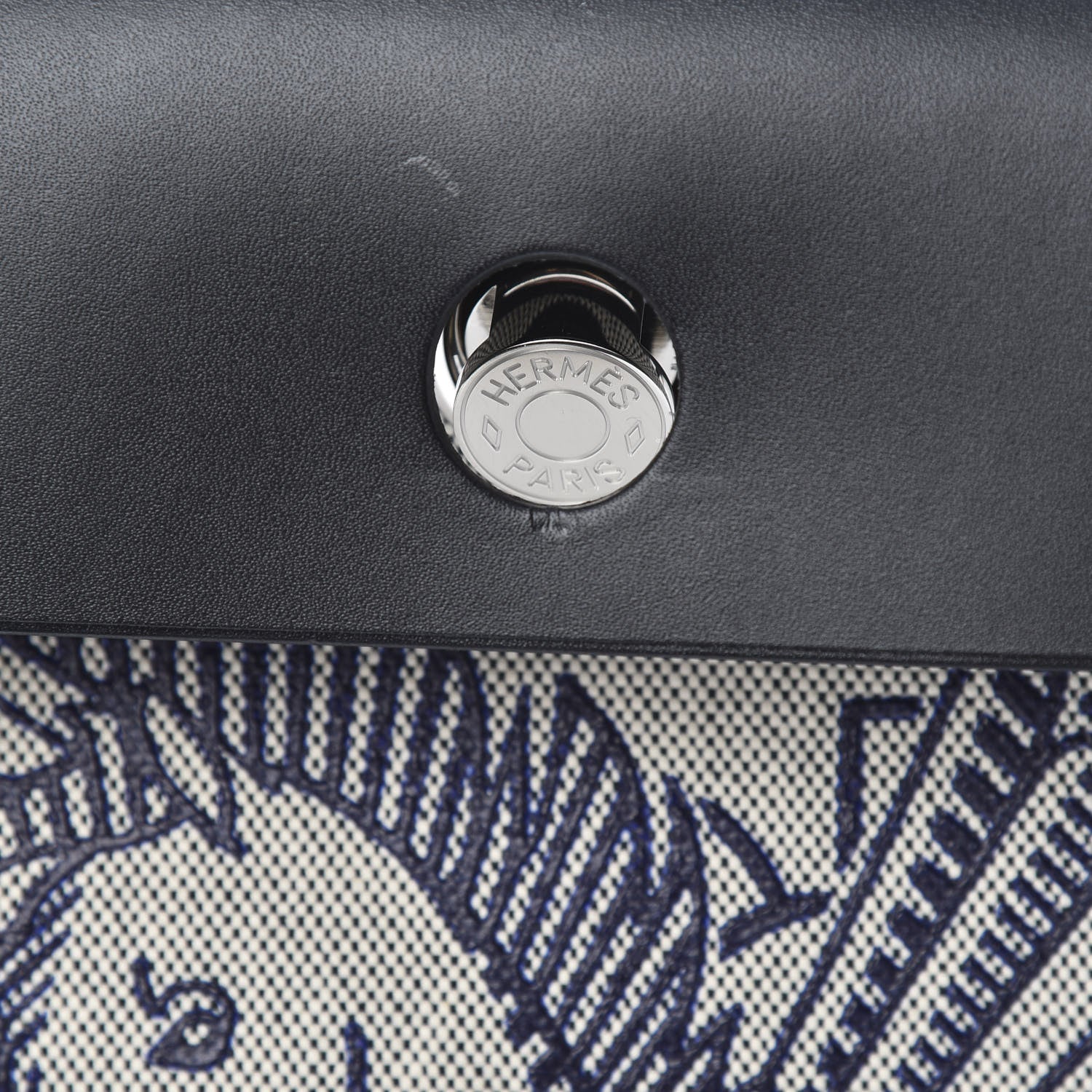 Hermes Vache Hunter Toile Pegase Pop Herbag Zip Retourne 31 PM Bleu Indigo 12 of 14