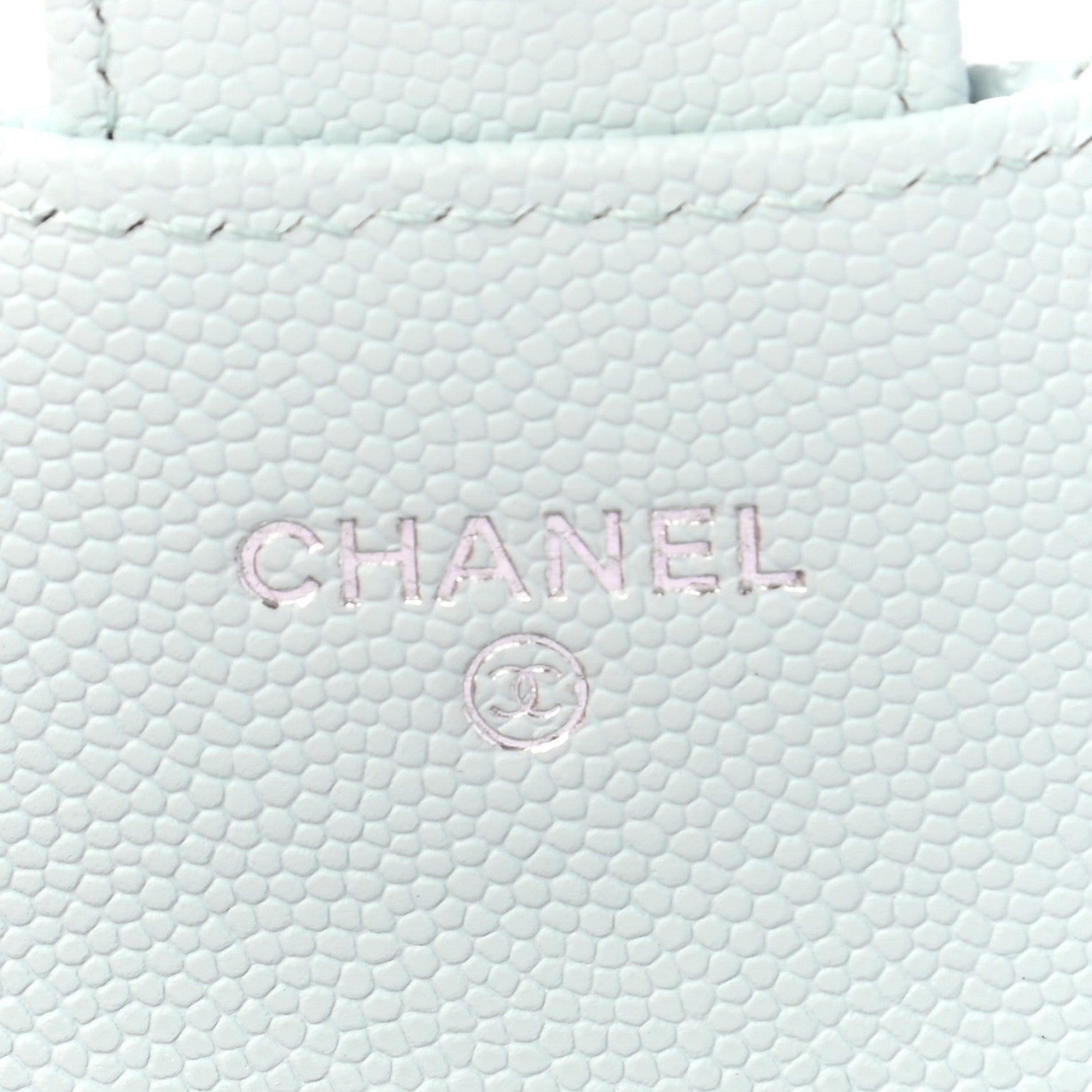 Chanel Caviar Quilted Flap Card Holder Wallet Light Blue 6 of 8