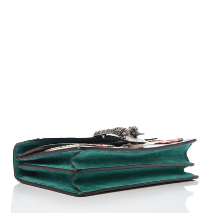Gucci GG Supreme Monogram Willow Hill Embroidered Small Dionysus Shoulder Bag Emerald 4 of 10