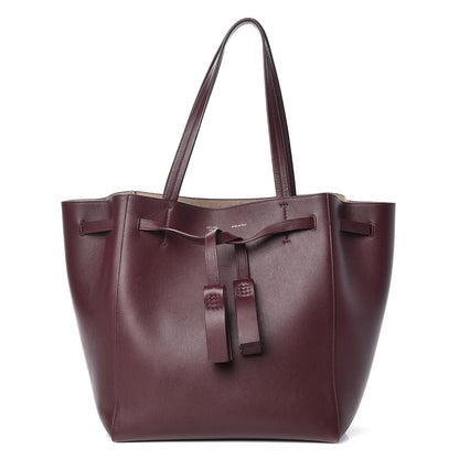 Celine Smooth Calfskin Small Tassel Cabas Phantom Burgundy 1 of 14