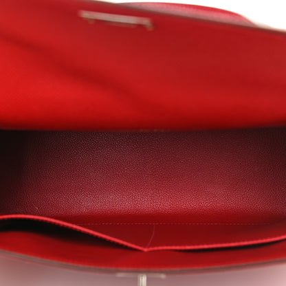 Hermes Epsom Kelly Sellier 32 Rouge Casaque 5 of 11