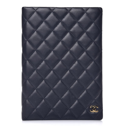 Chanel Lambskin Quilted Notebook Navy 1 of 5