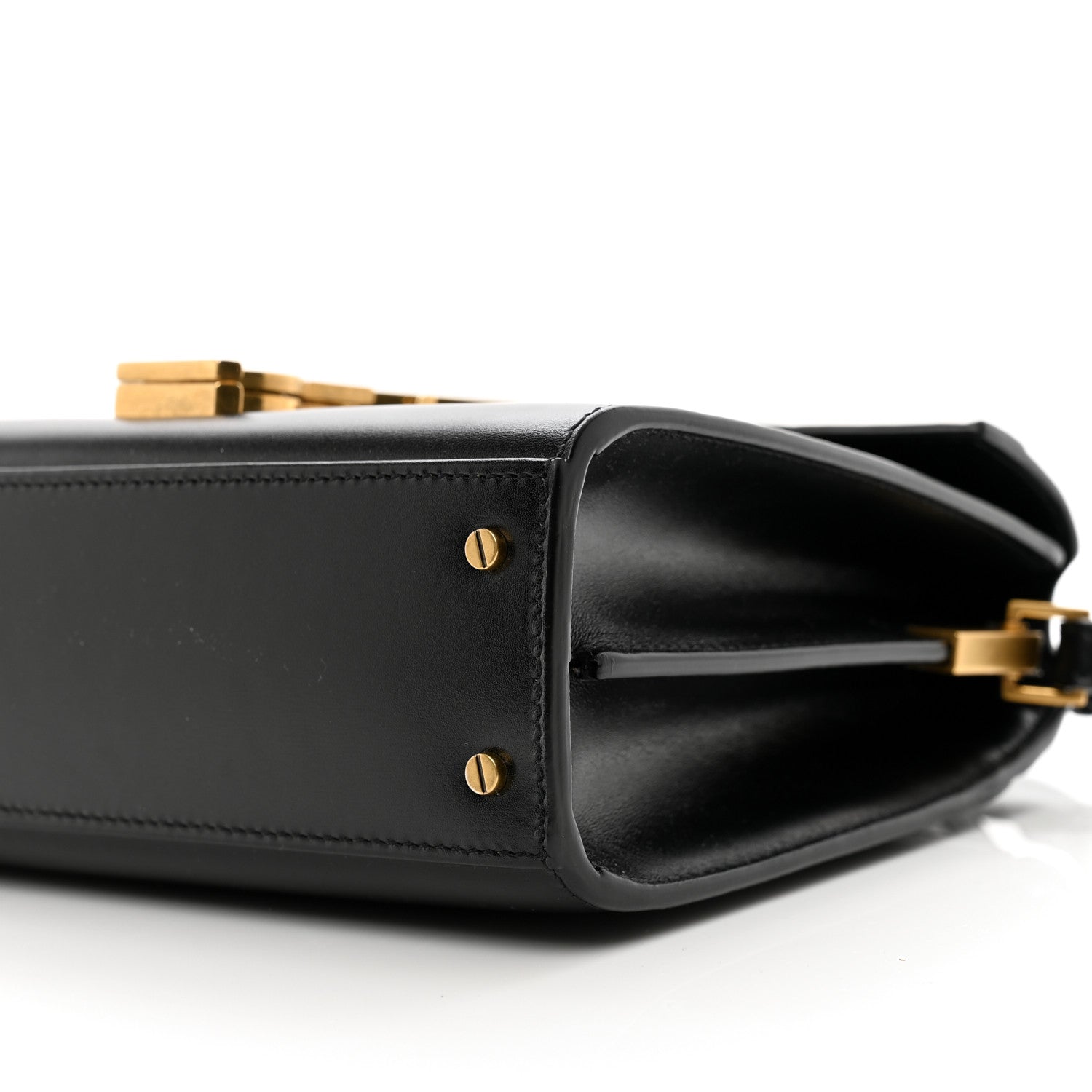 Saint Laurent Calfskin Mini Classic Monogram Cassandra Top Handle Black 10 of 10