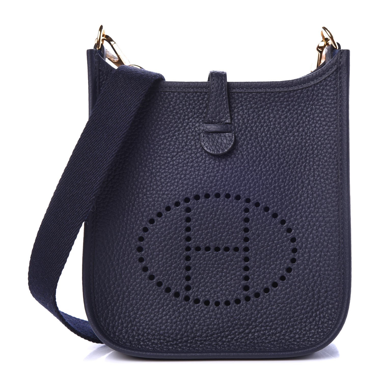 Hermes Taurillon Clemence Amazone Evelyne TPM Bleu Nuit Bleu Indigo 1 of 8