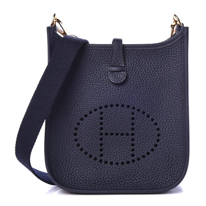 Hermes Taurillon Clemence Amazone Evelyne TPM Bleu Nuit Bleu Indigo 1 of 8