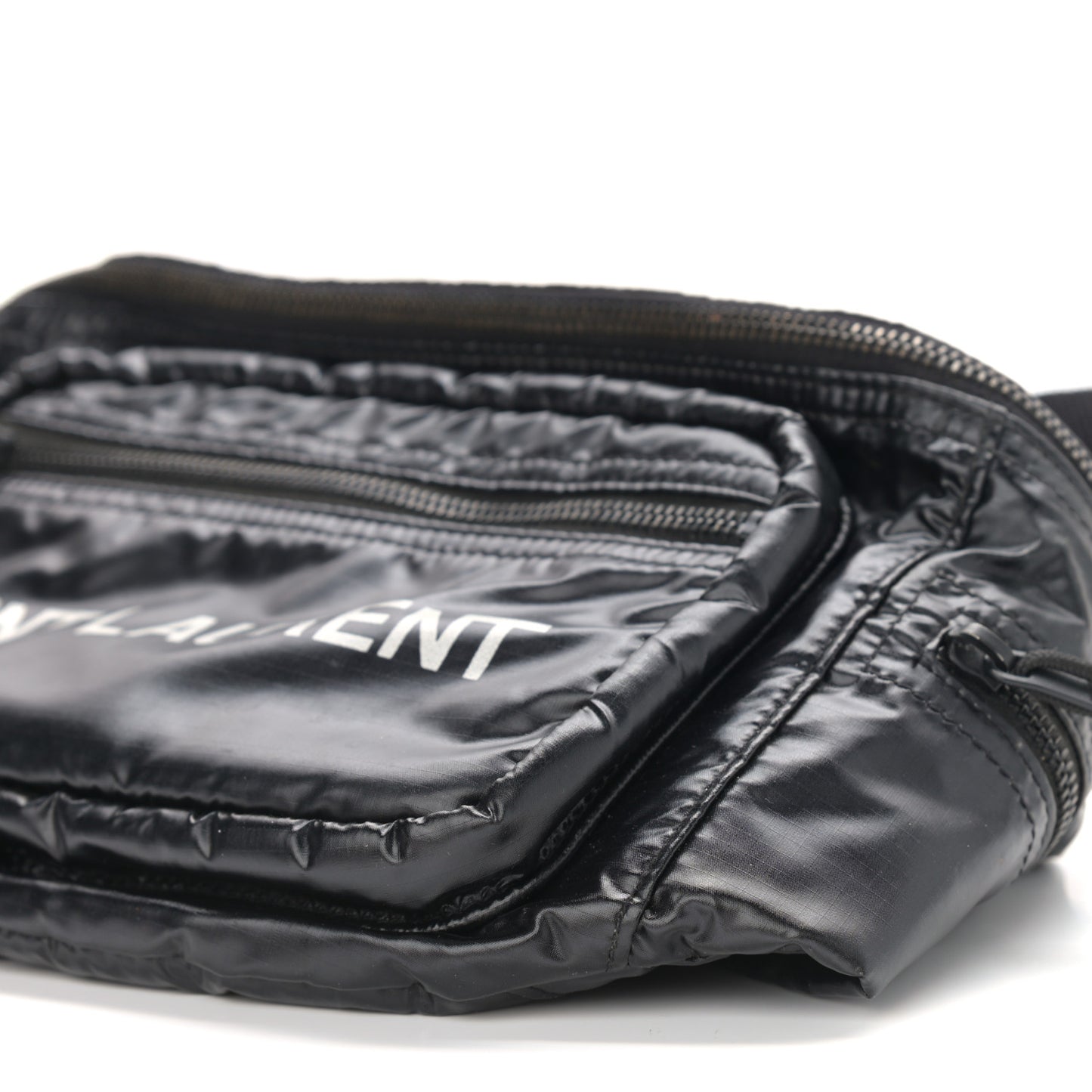 Nylon Logo Ripstop Body Belt Bag Black
