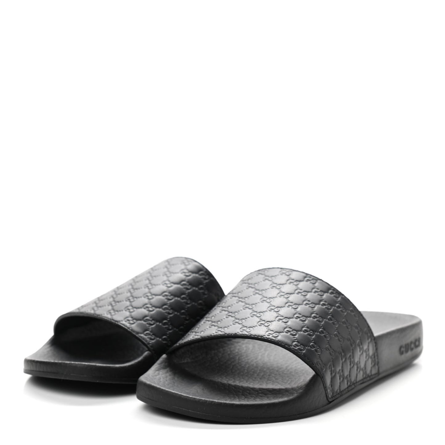 Microguccissima Slide Sandals 39 Black