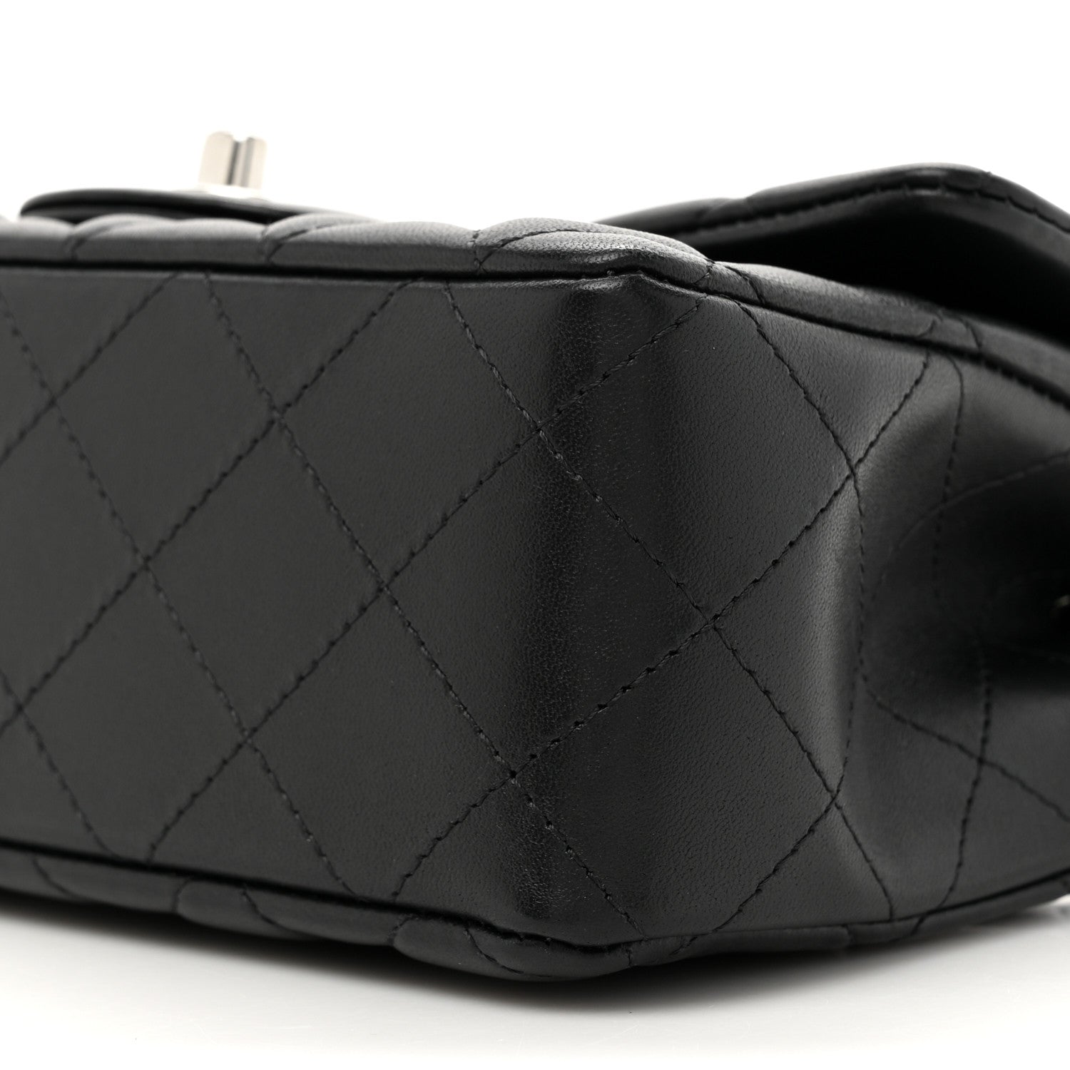 Chanel Lambskin Quilted Mini Rectangular Flap Black 9 of 11