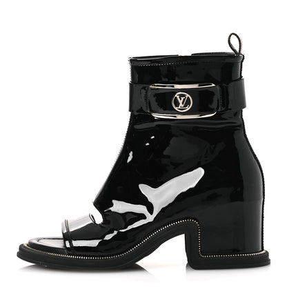 Louis Vuitton Patent Calfskin Moonlight Boots 38 Black 1 of 11