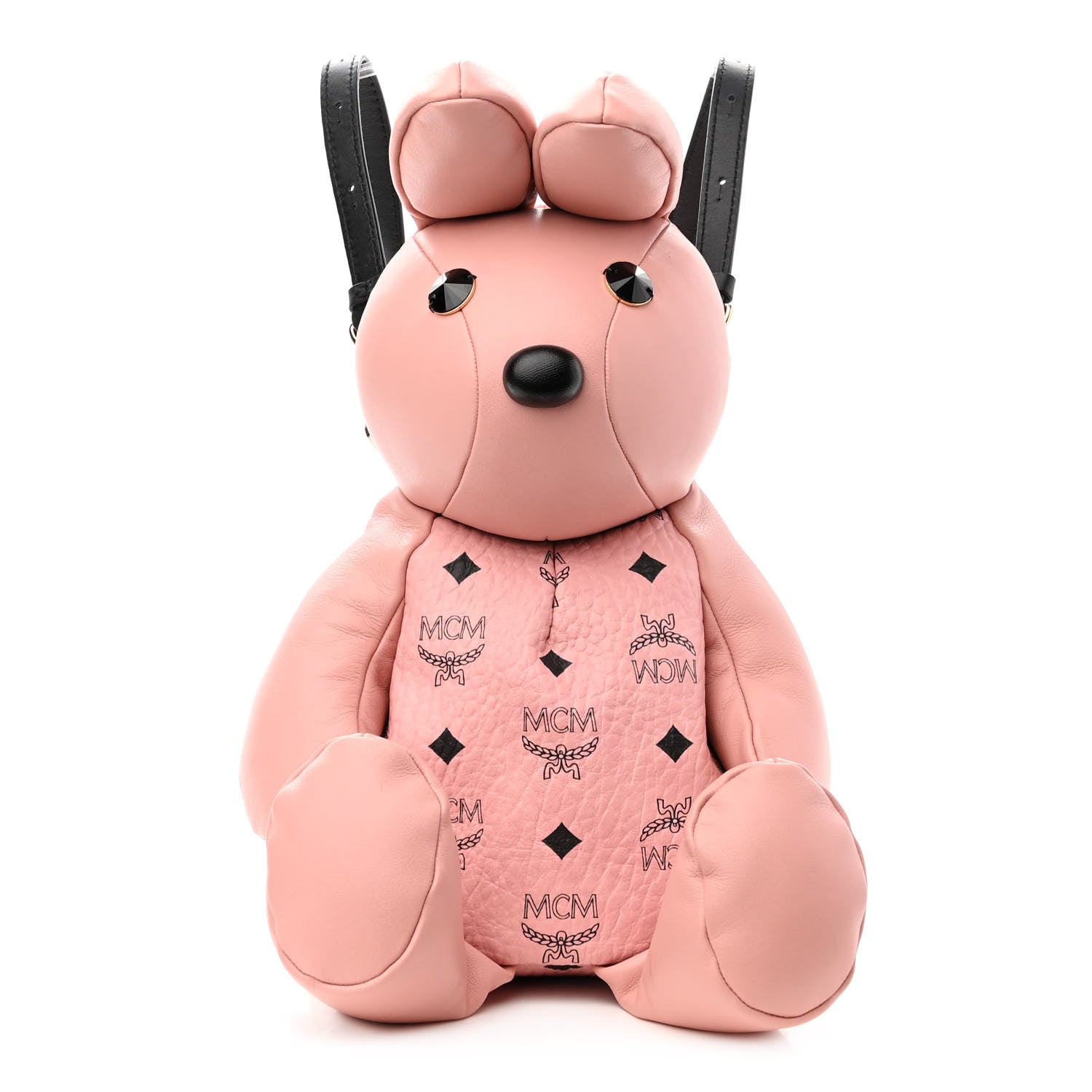 MCM Calfskin Visetos Rabbit Zoo Doll Backpack Soft Pink 1 of 10
