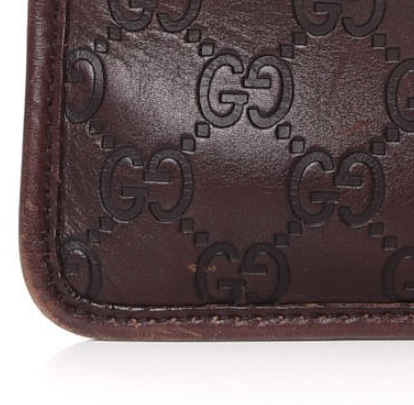 Gucci Guccissima Medium Flat Messenger Bag Dark Brown 10 of 10