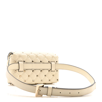 Valentino Garavani Lambskin Rockstud Spike Belt Bag 85 Ivory 3 of 14