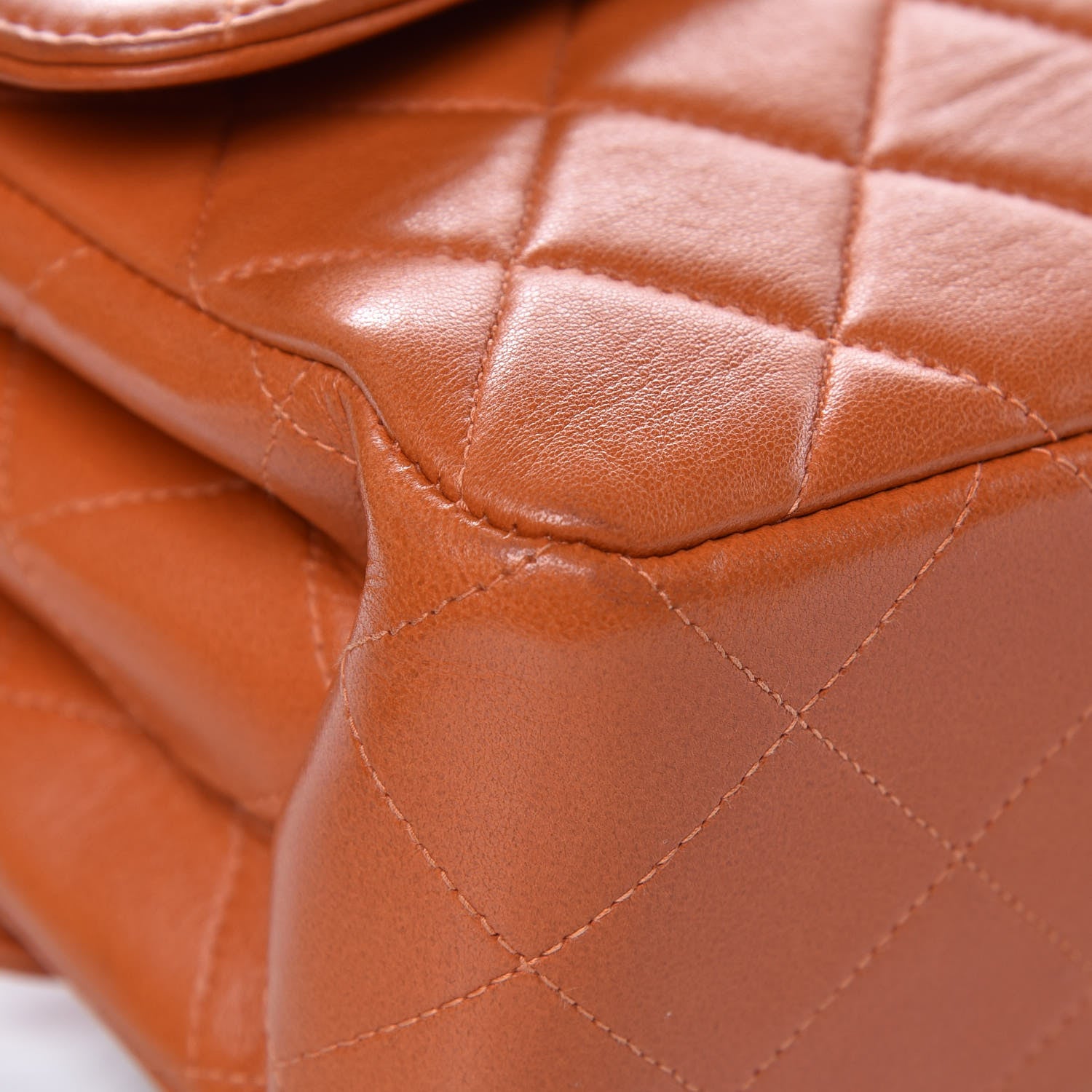 Chanel Lambskin Quilted Medium Double Sided Flap Orange 10 of 18